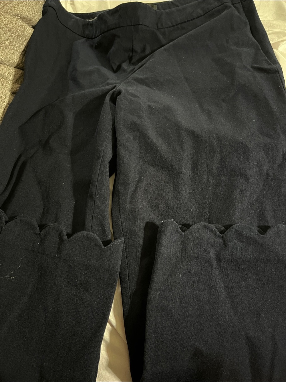 Talbots Black Scallop-Hem Women’s Pants